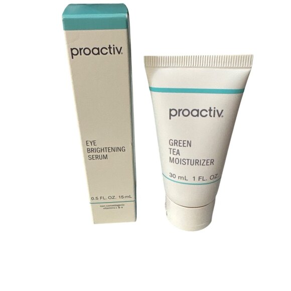 Proactiv Green Tea Moisturizer 30Ml & Eye Brightening Serum 15Ml Non-Comedogenic - Picture 1 of 5